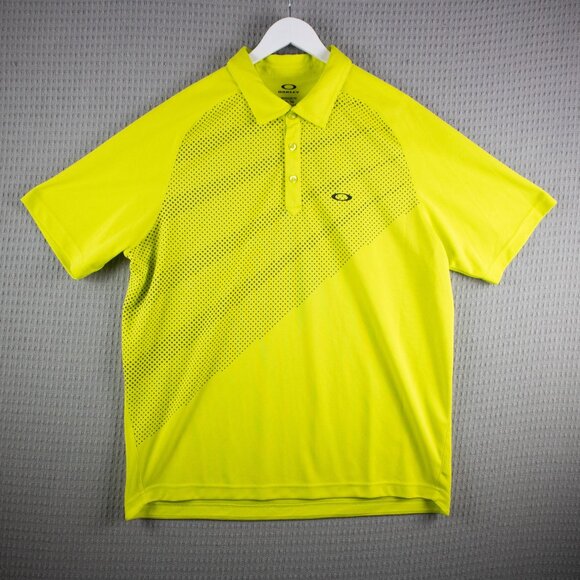 Oakley Regular Fit Yellow Button Up Mens XL - Picture 1 of 8